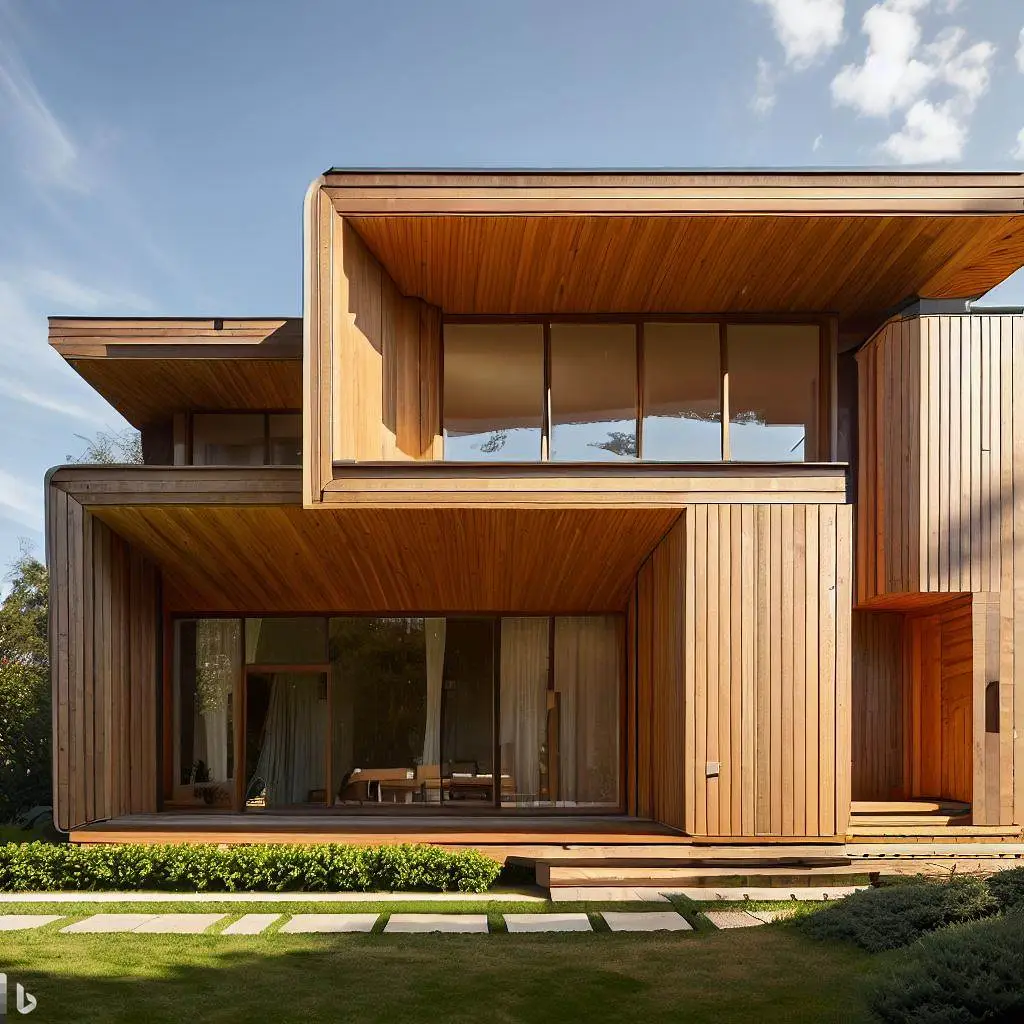 Fassadenreinigen modernes Holzhaus