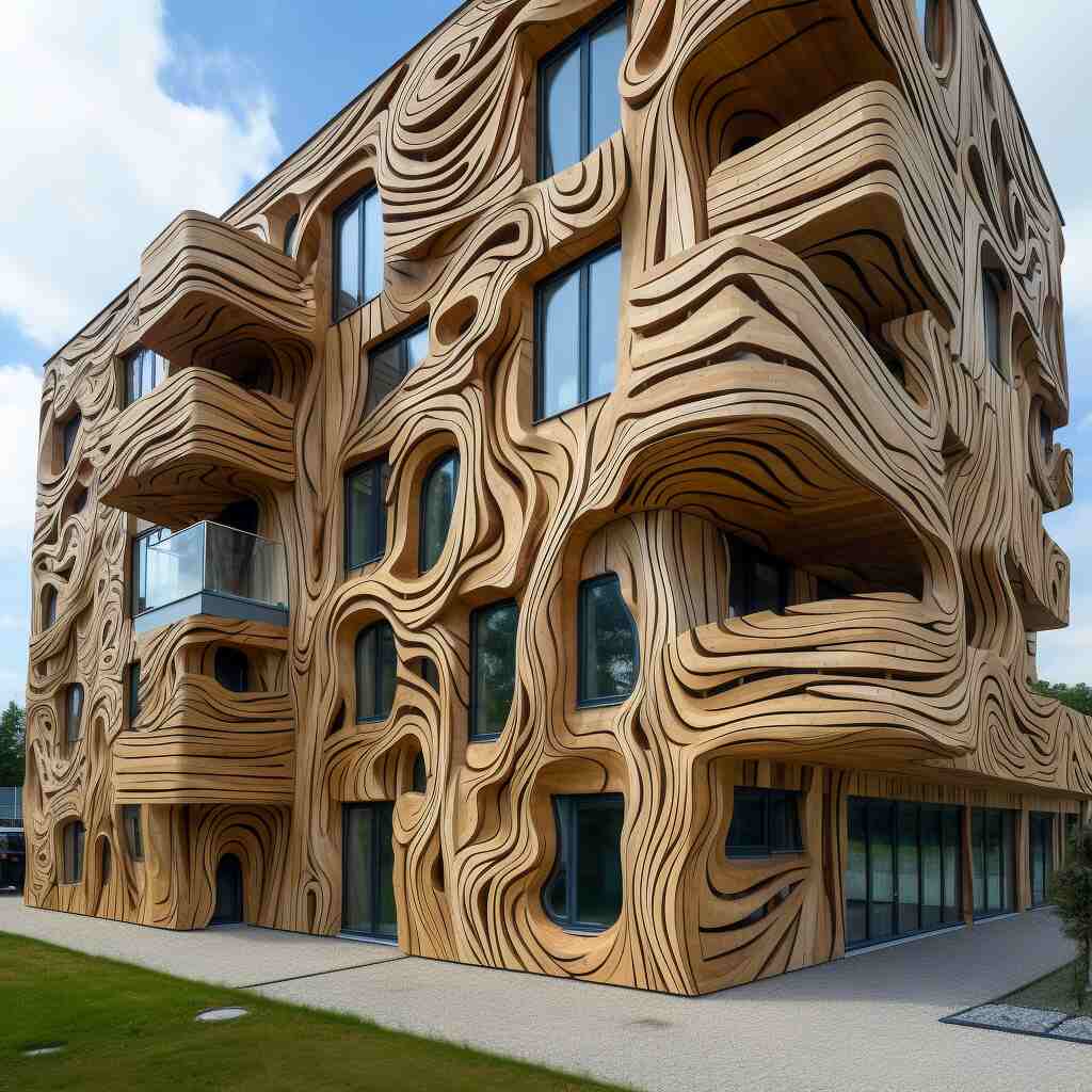 Moderne Holzfassaden, Futuristische Linien